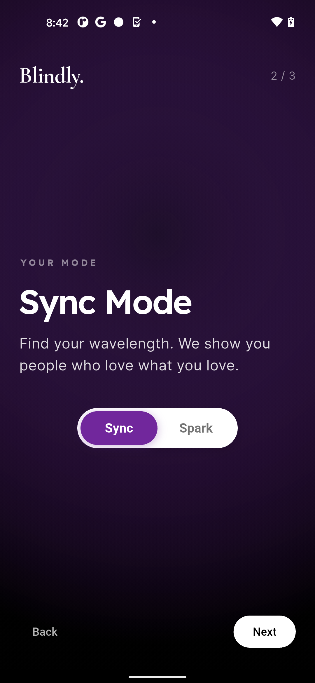 Sync mode preview